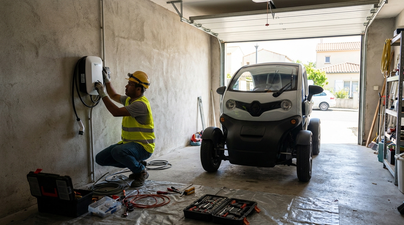 Instalacao de carregador de carro eletrico profissional em Marília‑SP