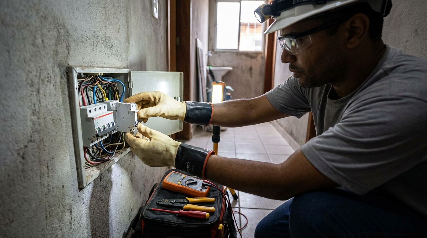 Instalacao de disjuntor profissional em Marília‑SP