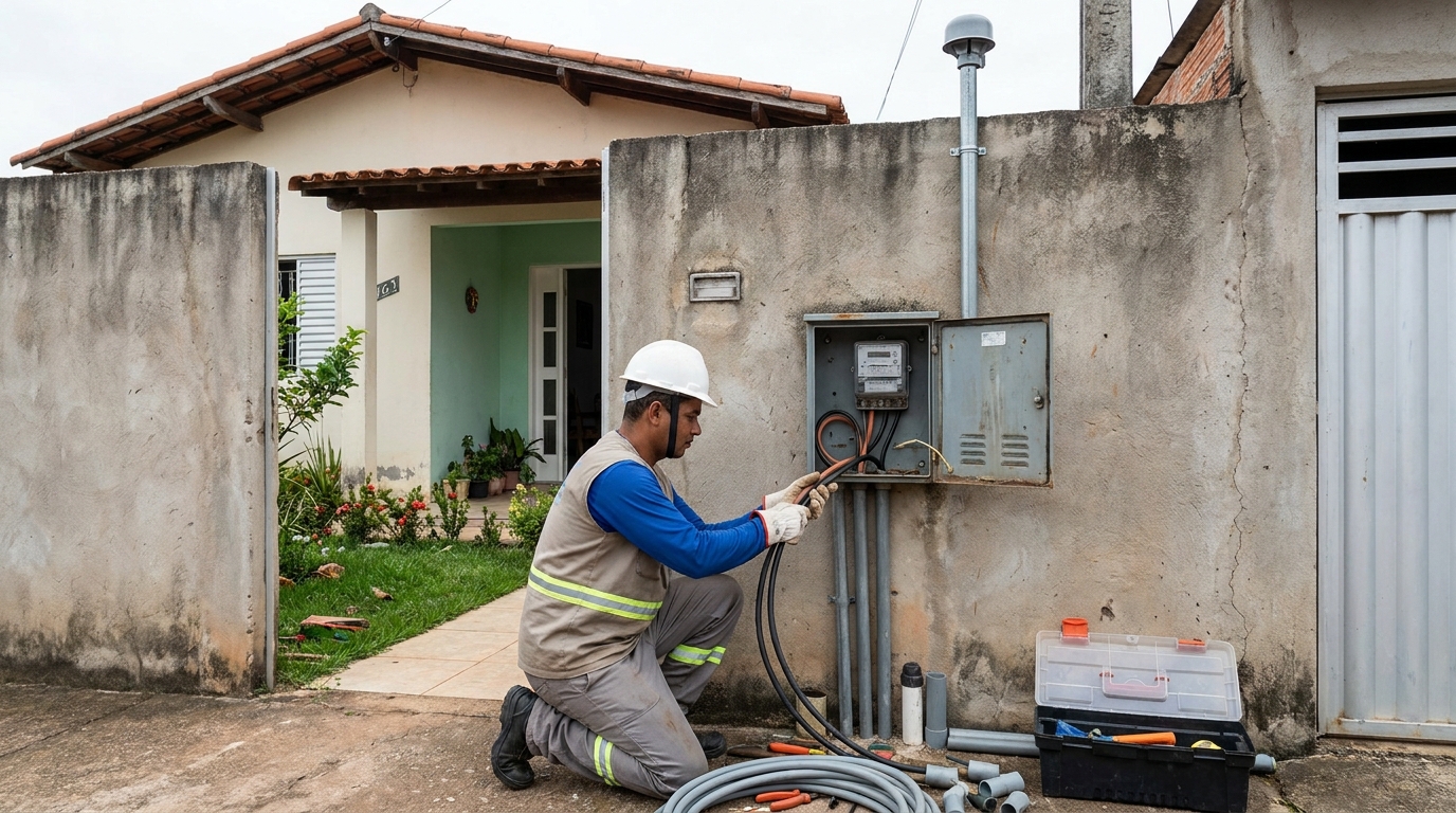 Instalacao de padrao de energia em Marília‑SP