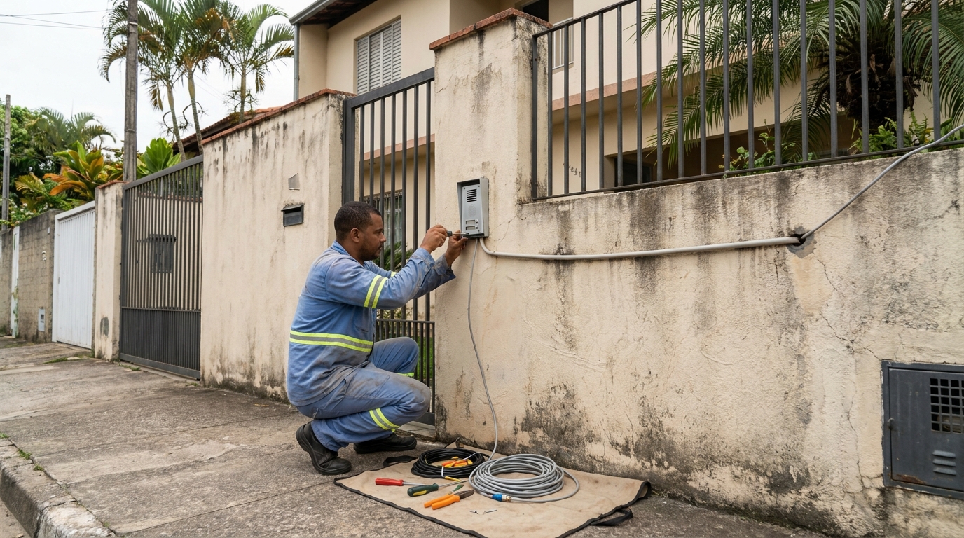 Instalacao de video porteiro em Marília‑SP